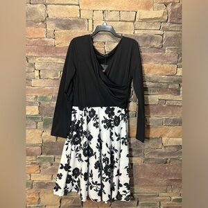 NWT Lotusmile Wrap Top Floral Bottom Dress Sz XL